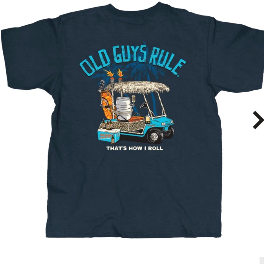 Old Guys Rule That's How I Roll Short-Sleeve T-Shirt for Men - Navy - 3XL BNWT